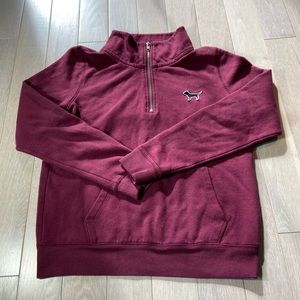 Small Burgundy Victoria’s Secret PINK Quarter Zip!
